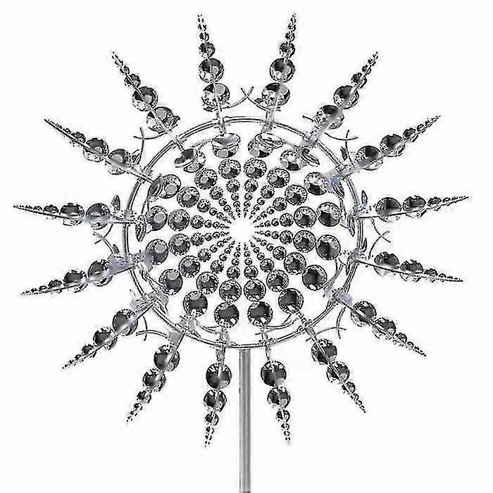 Outdoor rotating metal wind chimes