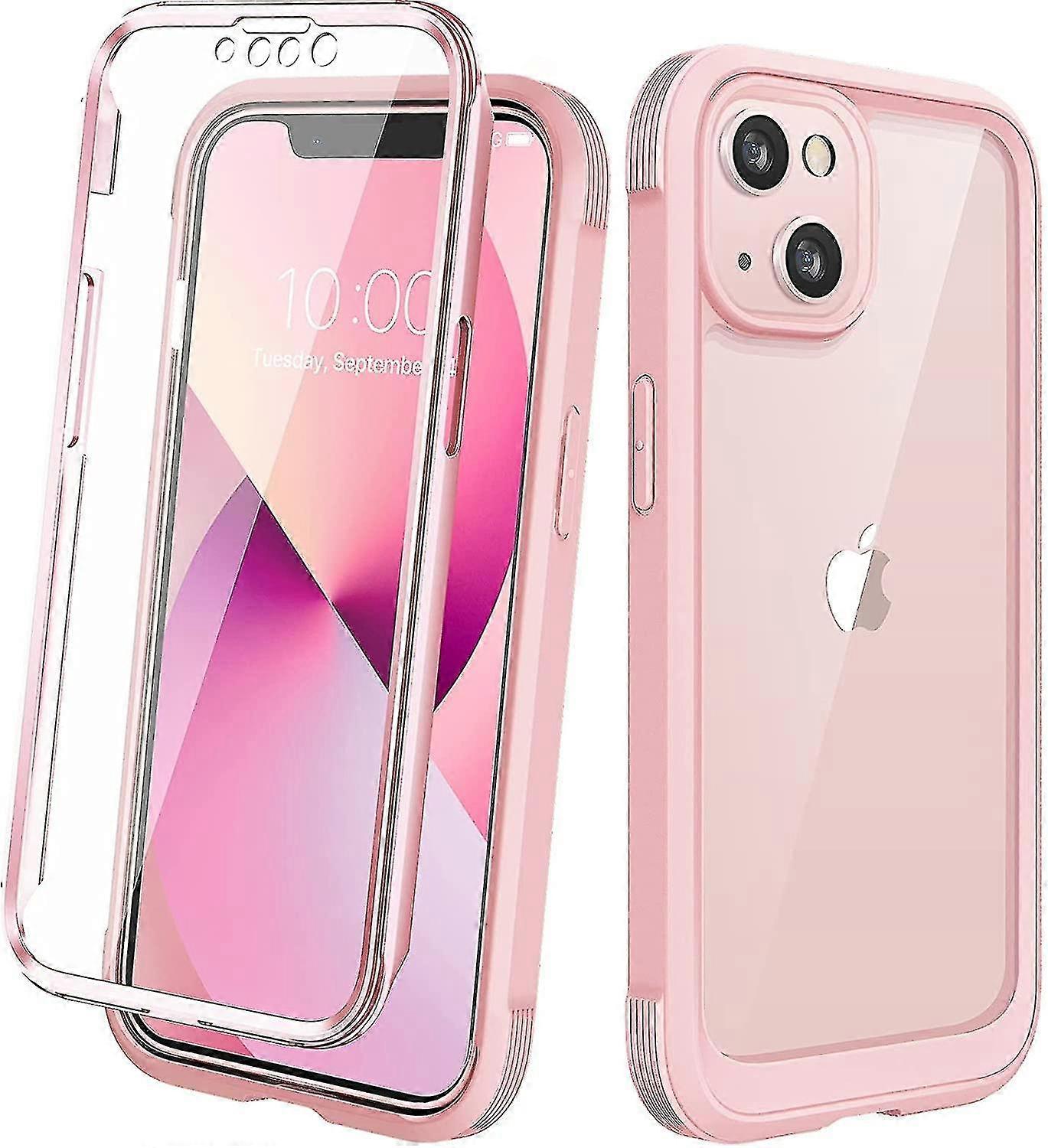 Compatible With Iphone 13 Case, 360 Full Body With Built-in Screen Protector Touch Sensitive Shockproof Bumper Case Cover Clear-back Designed Compatib