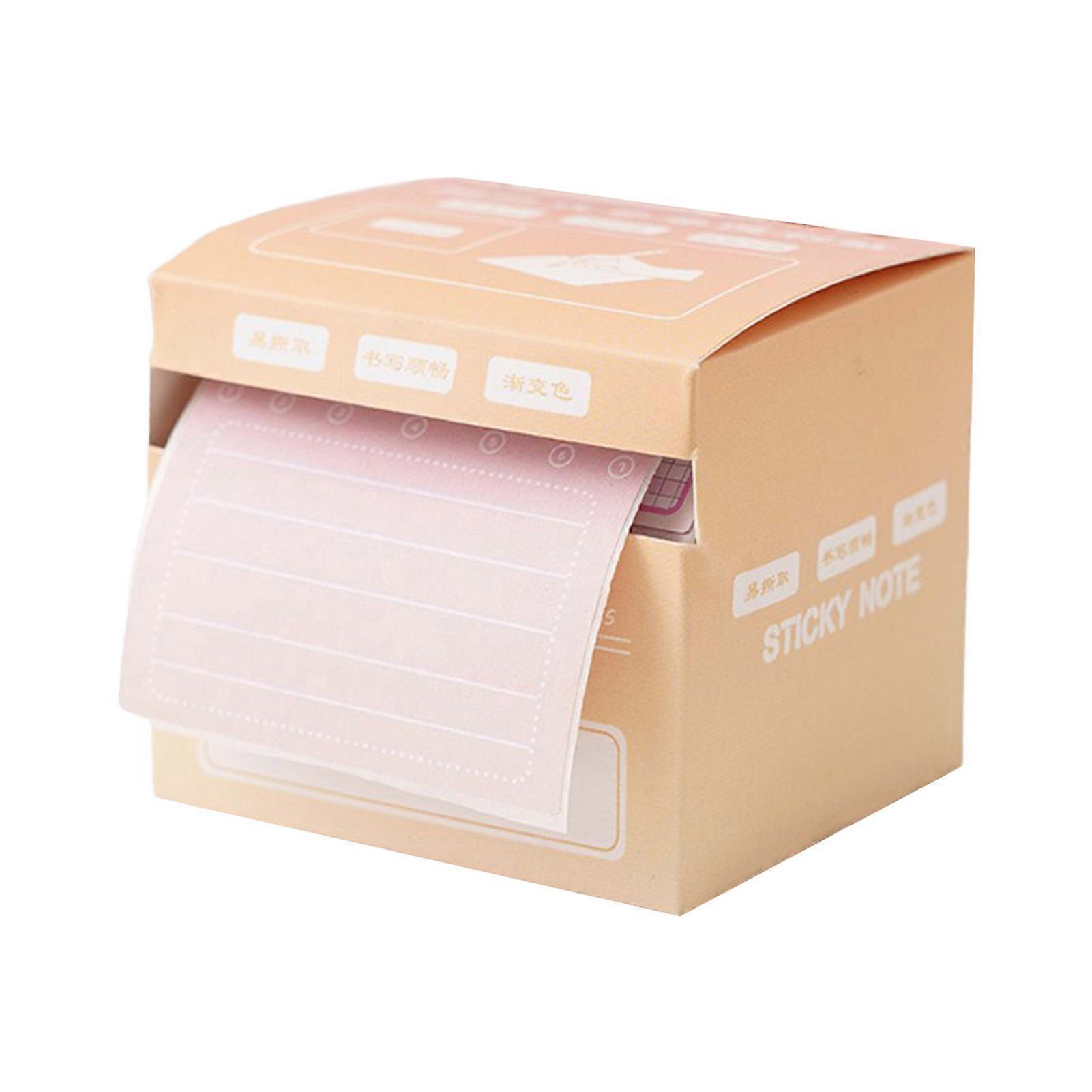 256 Sheets/Box Roll Tape Sticky Notes Full Adhesive Pull Out Dispenser Boxes To-Do Lists Tear-off Sticky Notes Jikaix