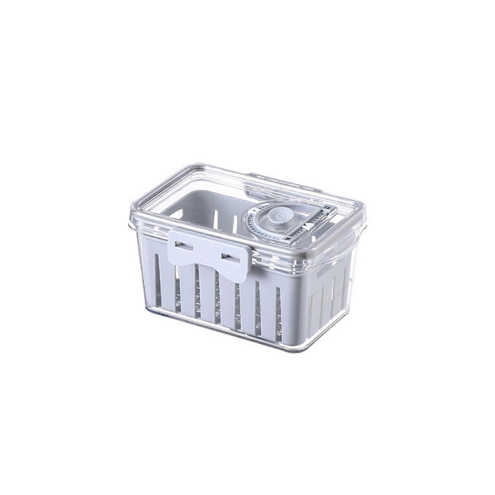 Fruit Storage Containers with Colanders Airtight Drain Box BPA-Free Dishwasher Safe Stackable Space-saving Fridge Storage Organizer Jikaix