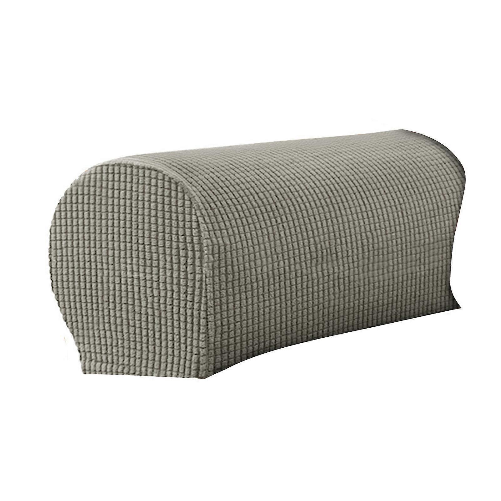 2Pcs Sofa Arm Protector Anti-Slip High Elastic Polyester Soft to Touch Armrest Slipcover Household Supplies