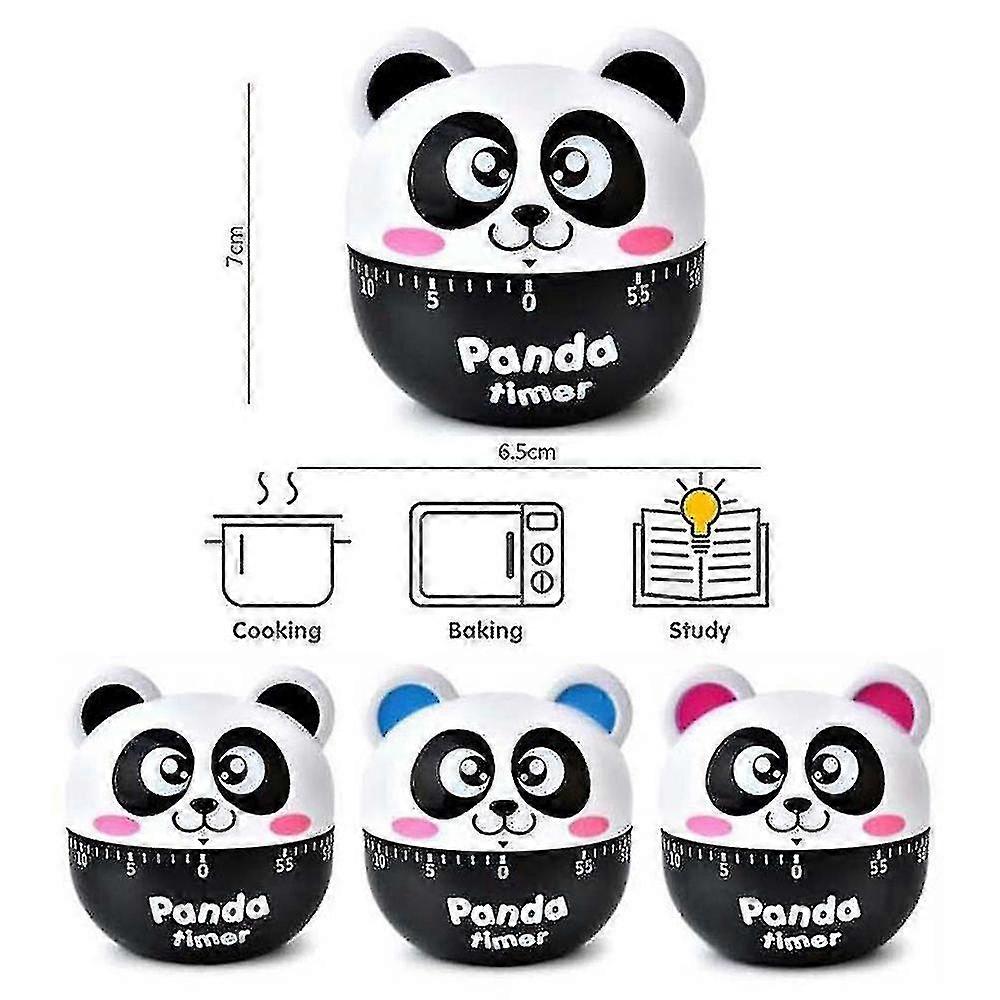 Cartoon Panda Kitchen Timer Mini 60 Minutes Mechanical Cute Timer Countdown For Cooking Baking Studying
