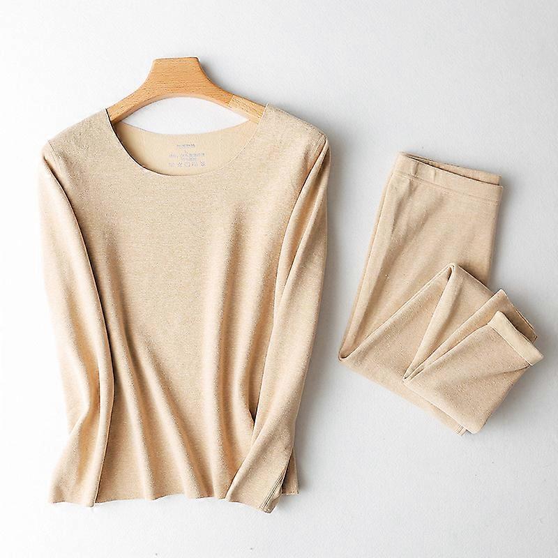 Womens Thermal Underwear Set Base Layer Fleece Gevoerd Soft Top Bottom