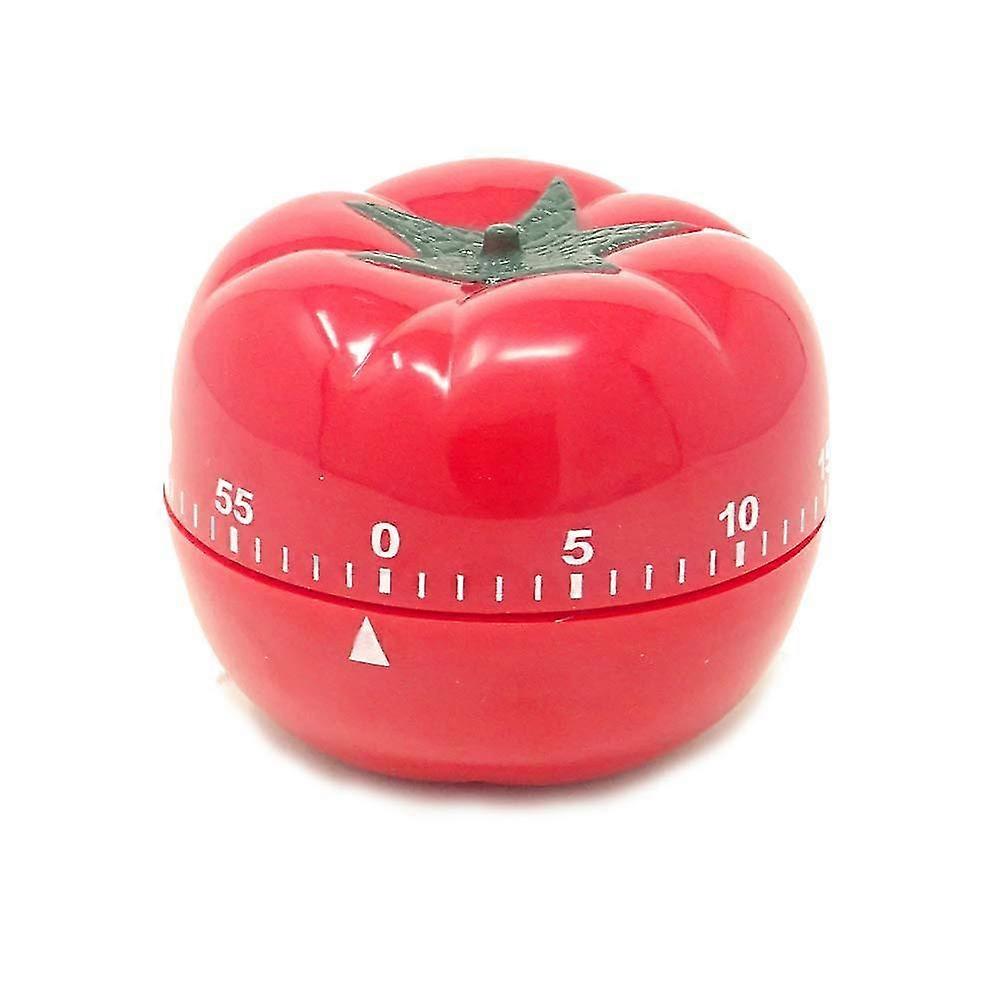 2024Kitchen Craft Mechanical Wind Up 60 Minutes Timer 360 Degree Rotating Tomato Shape Cooking Timer