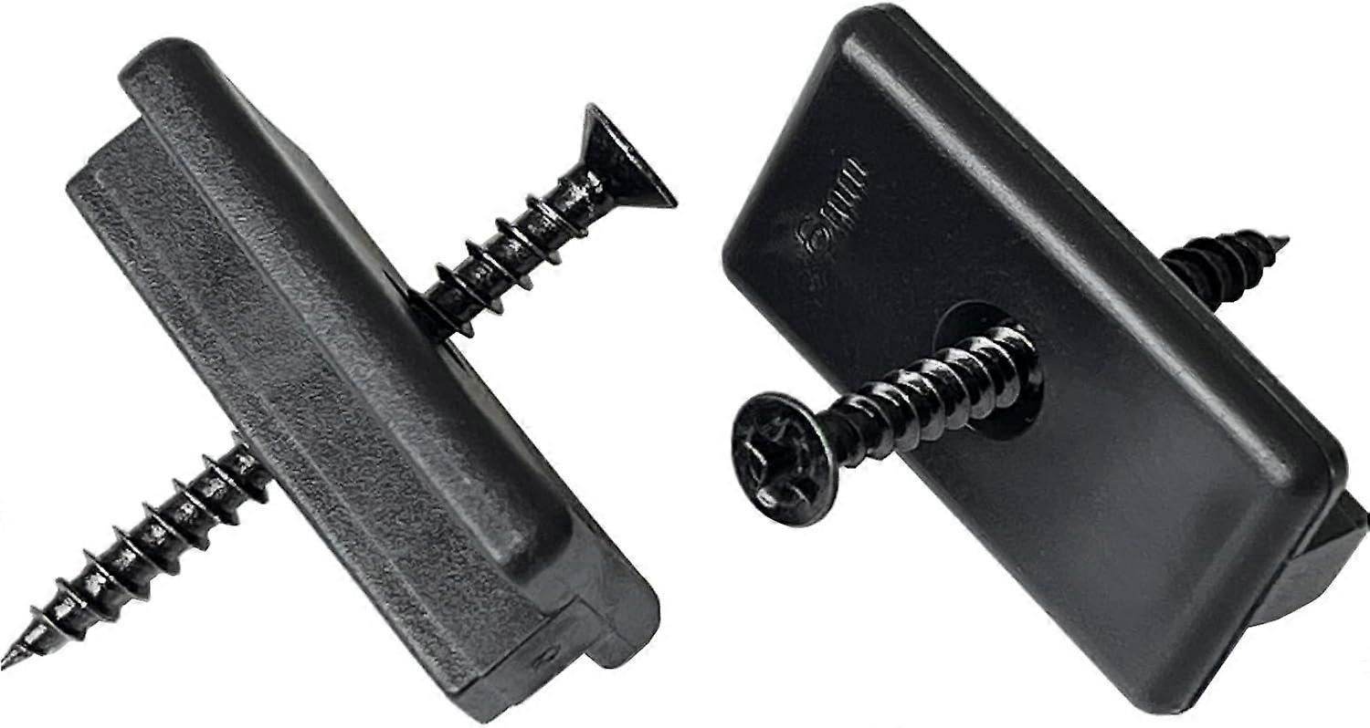 100 Pieces WPC Clips, 6mm Plastic Decking Clips for WPC/BPC Slats, Hidden Fixing with T-Clip + Screws (Black)