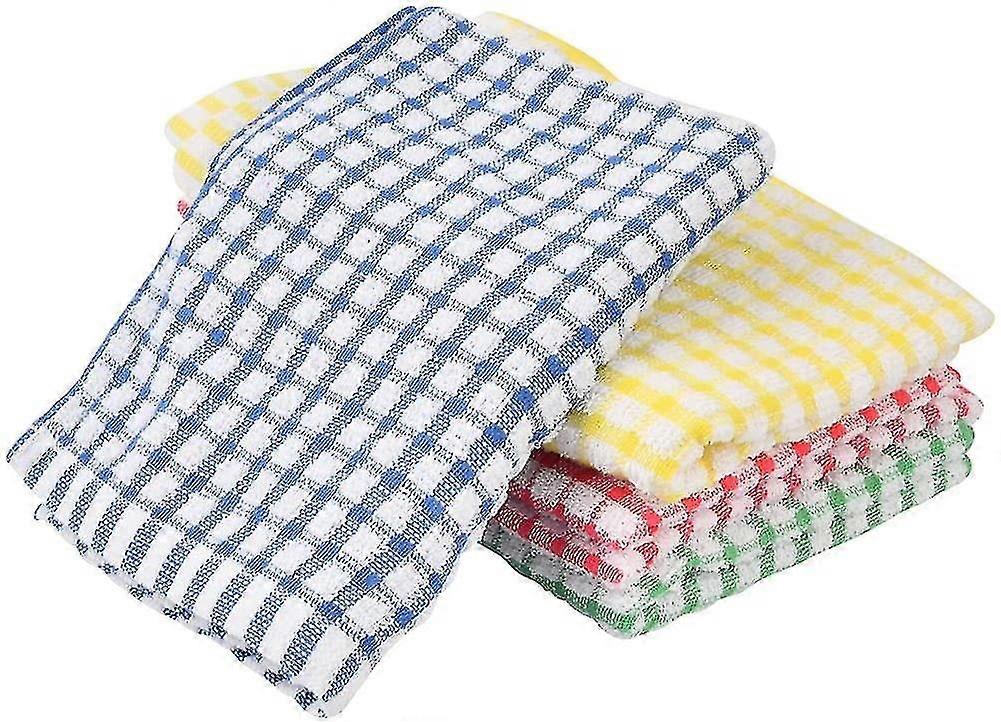 4 مفارش أطباق 40*28 سم منشفة مطبخ قطن غسيل أطباق 4 ألوان مناشف يد مطبخ مناشف مطبخ