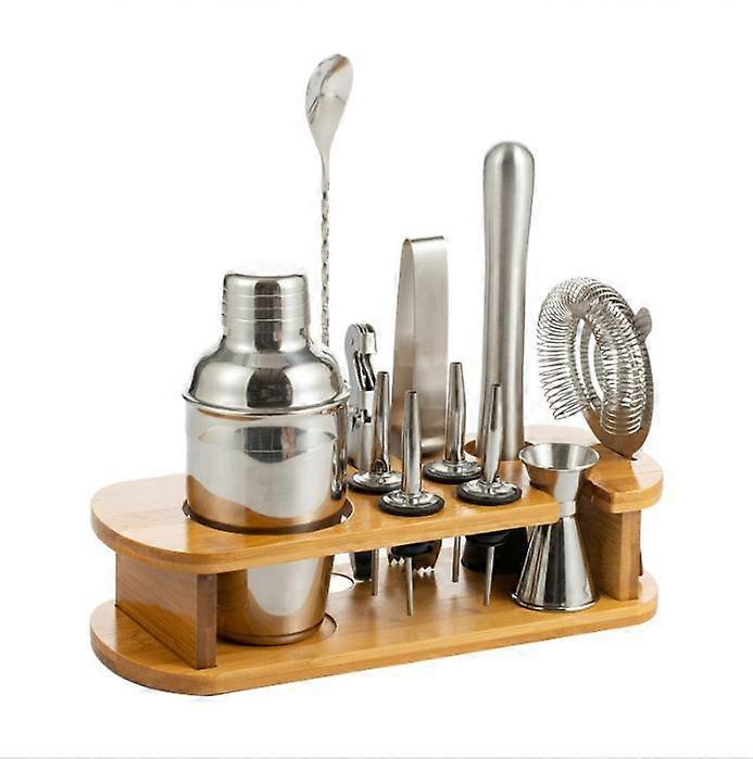 Cocktail Maker Set Shaker Glas Twisted Bar Löffel Sieb Holz Muddler Zange
