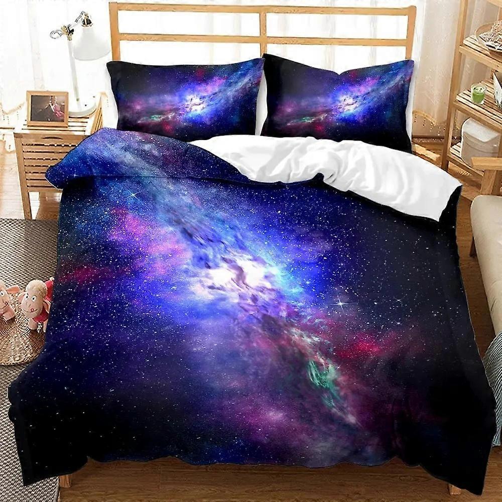 a1373 Lençóis Galaxy Universe Outer Space Conjunto de Cama Capa de Edredão Conjunto de Cama Capa de Edredão Fronha Consolador Meninos AdultoConjunto de Cama de 3 Peças (1 Duve