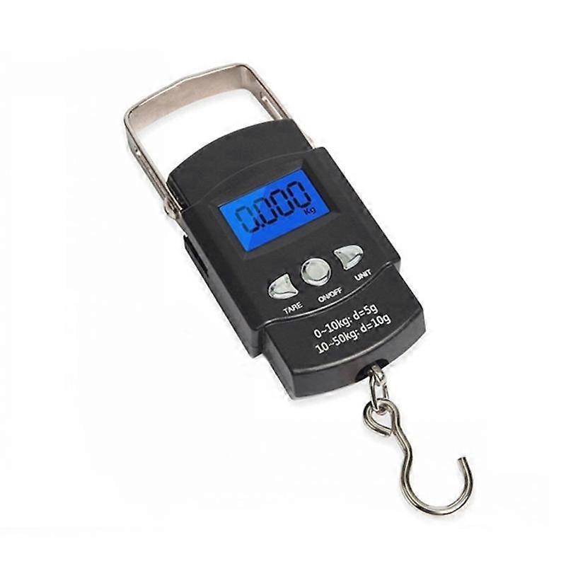 1Pcs 50Kg Travel Scale Digital Fishing Scale with Ruler High Precision Fishing Scale No Battery