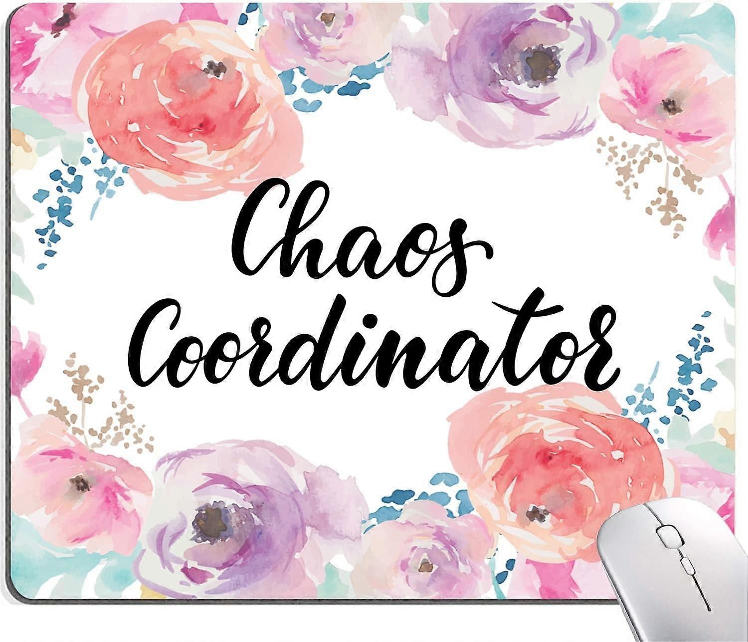Mouse Pad, Mouse Pad de Coordenador de Caos, Mouse Pad Floral, Mouse Pads com Designs para Mulheres, Escritório