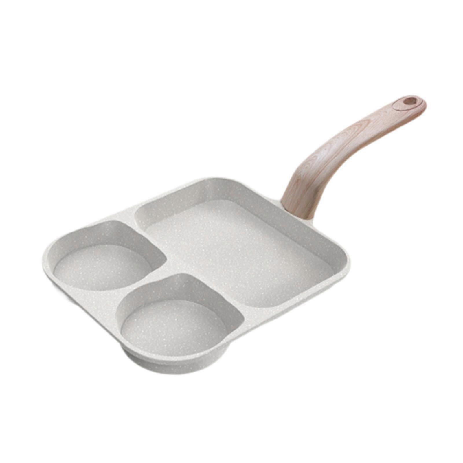 3 in 1 Breakfast Frying Pan Multi Section Breakfast Pan for Frying Vegetable grey