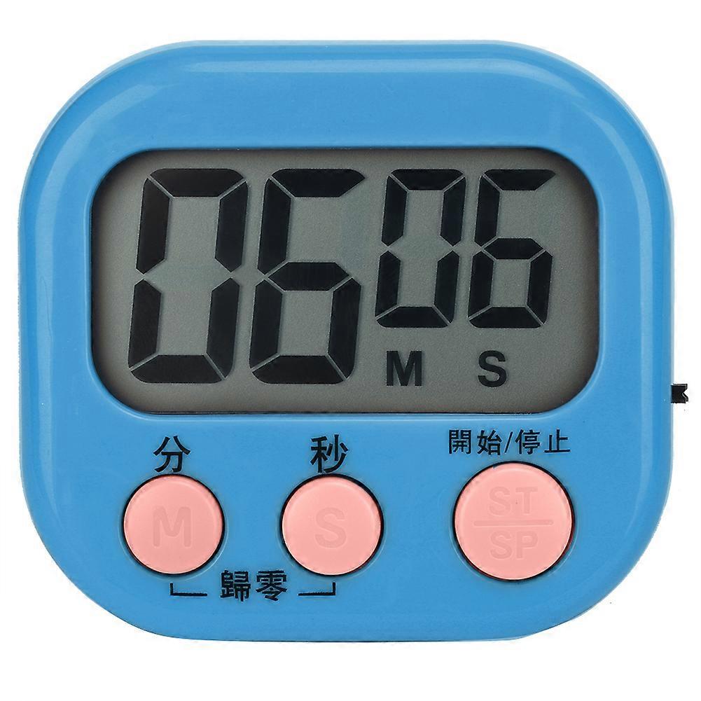 Portable Digital Countdown Timer Kitchen Cooking Timer Alarm Clock for Home Use (Blue)