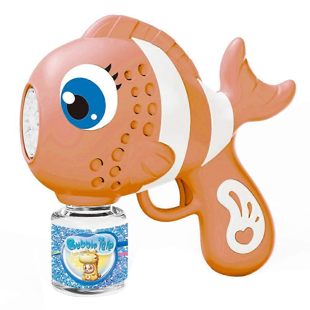 Electric Clownfish Shaped Bubble Machine with 1 Bottle Bubble Solution Automatic Bubble Blower for K