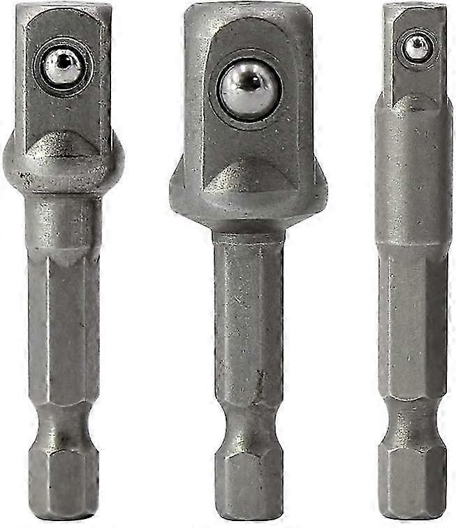 3 Piece Hex Nut Adapter Plug Screwdriver Adapter Socket Socket Nut Socket