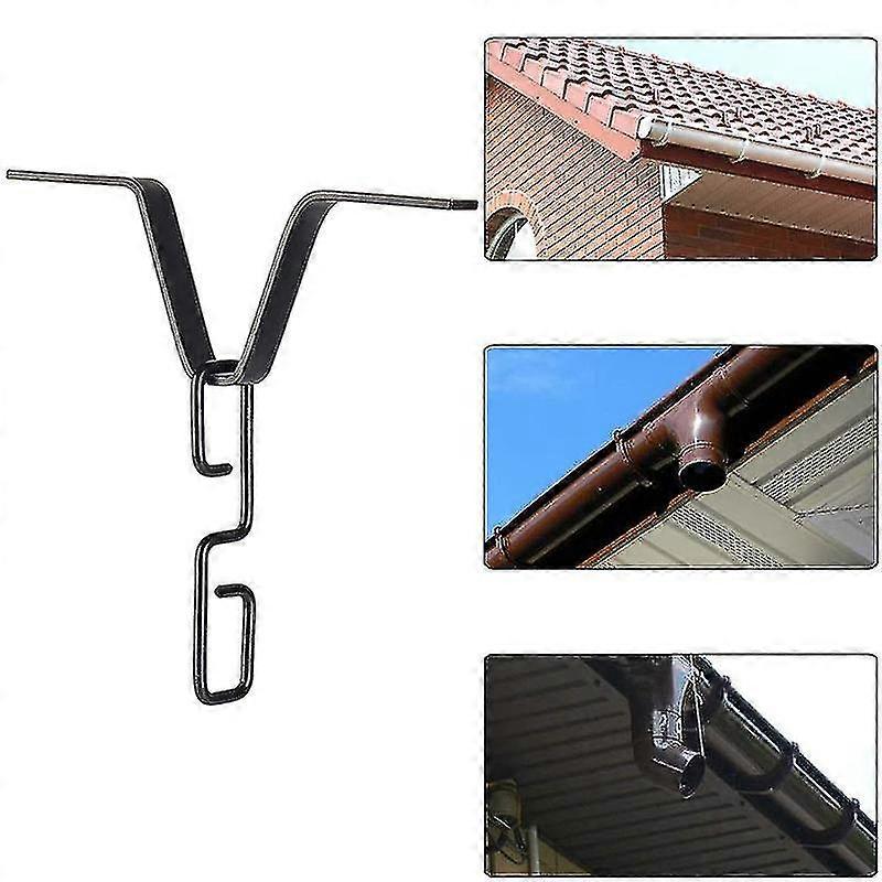 Rain Chain Hooks for Gutter Downpipe Outlets, V Mount Rain Chain Clips for Gutters Rain Chain Anchors s202412242604