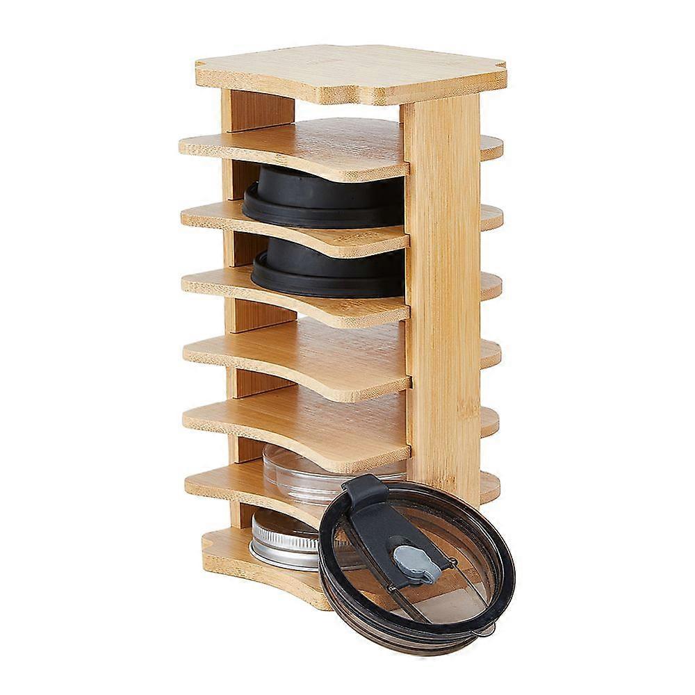 Bamboo Rattan Food Storage Stands BurlyWood 12.5x23.1x11.9cm