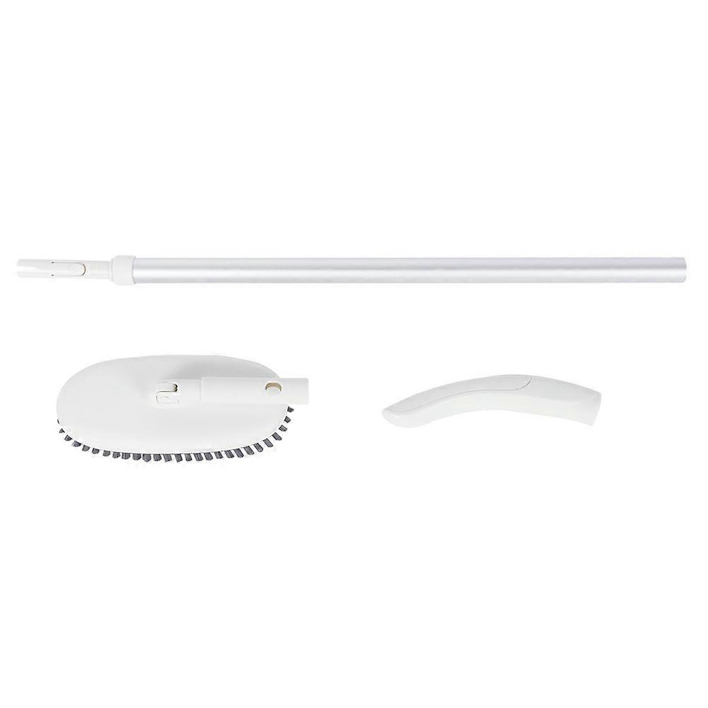 Long Handle Brush Rotatable Floor Cleaning Brushes with a Comfort Grip(White)