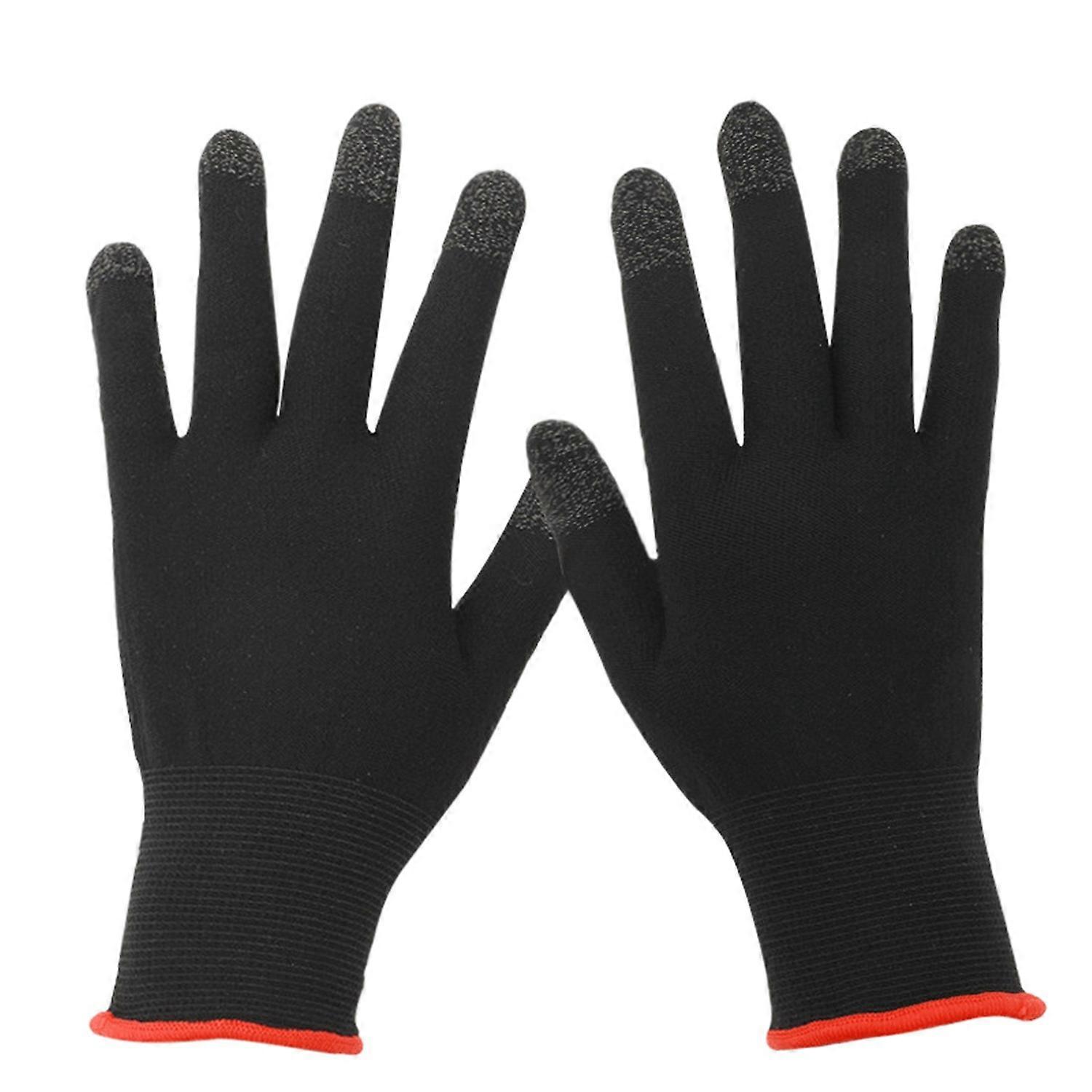2Pcs Gaming Touch Screen Gloves Breathable Lightweight Warm Thin Sweat-proof Multifunctional Mobile