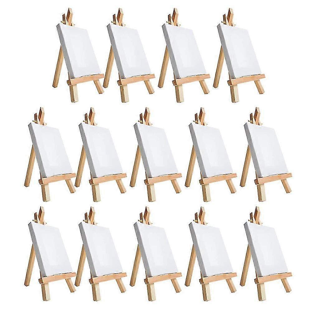 14pcs Mini Canvas And Easel Brush Set, Canvas Inch, Pre-stretched Canvas, Mini Painting Kit, Kids P-Good