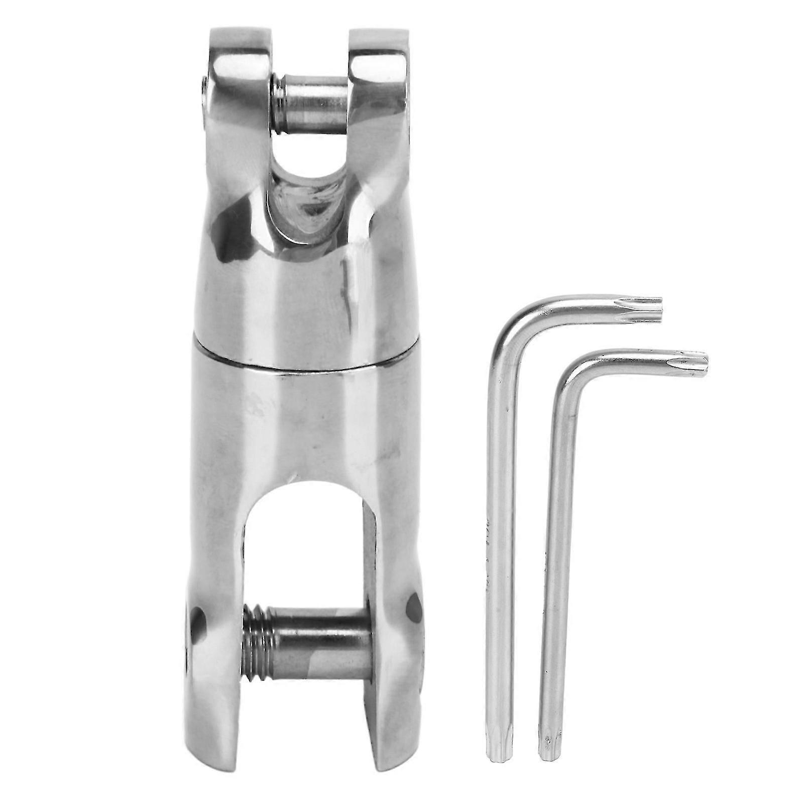 Connecteur pivotant à double ancre Connecteur d’amarrage multidirectionnel robuste en acier inoxydable 316 Capacité de 3200 lb pour chaînes de 68 mm