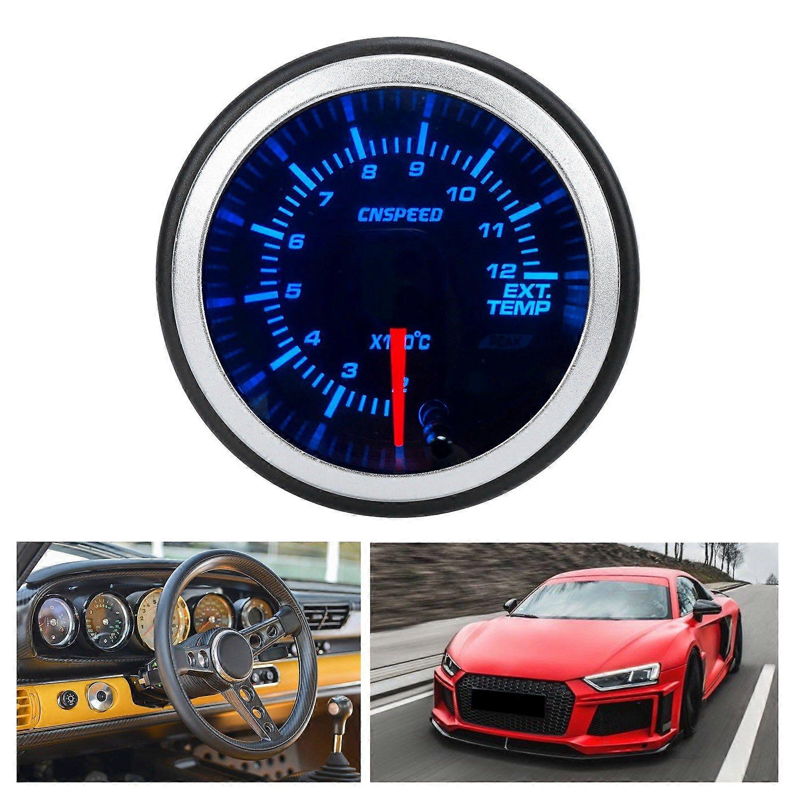 52mm Oil Temperature Gauge 10 Color Backlight LED 50150 Stepper Motor Drive Pointer Meter for 12V Vehicle