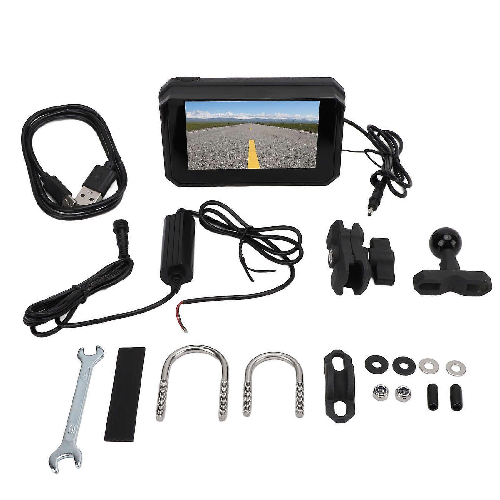 Motorcycle GPS Navigation 5in Waterproof HD Display Convenient Use WiFi Touch Screen GPS Navigation for Carplay MK2950