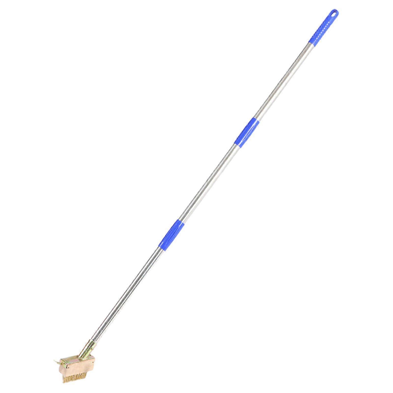 Weeding Brush 2-in-1 Telescopic Long Handle Dense And Hard Wire Bristle Crevice Paver Patios And Stone Edges Cleaning Brush Weeds And Debris Remover