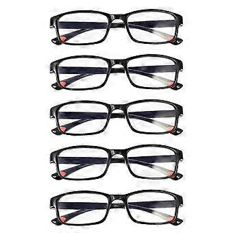 5Pcs Leitores para homens Ultralight ler óculos azuis bloqueadores de óculos idosos para casa