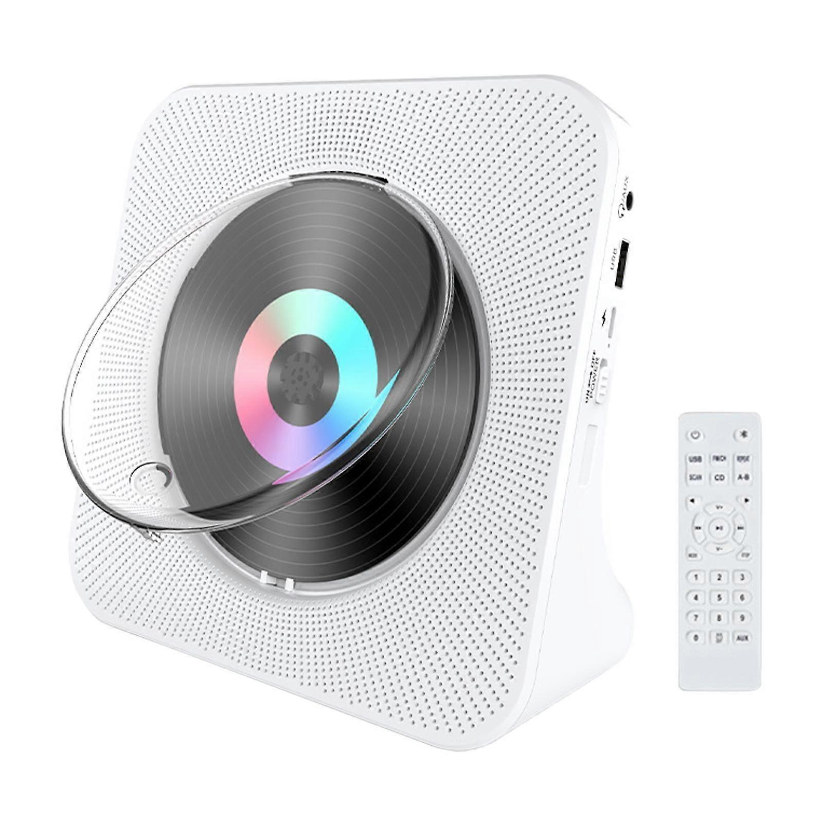 Home CD Player Versatile Playback Options Support USB Portable CD MP3 Player White