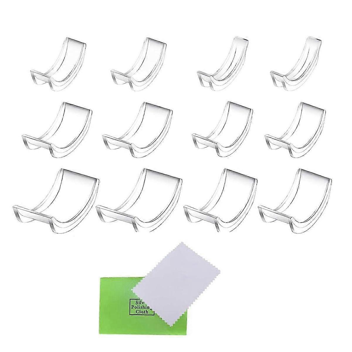 12Pcs invisível para anéis soltos ajustador de anel ajustar qualquer anel grampos de anel para fazer anéis anel menor