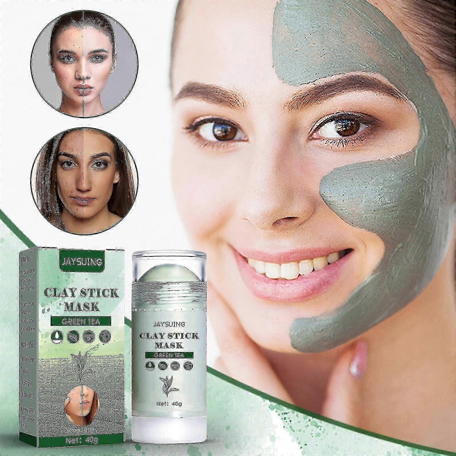 1pc Jaysuing Green Tea Mask Skin Deep Cleansing Smear Mask Stick To Remove Blackheads Shrink Pores |