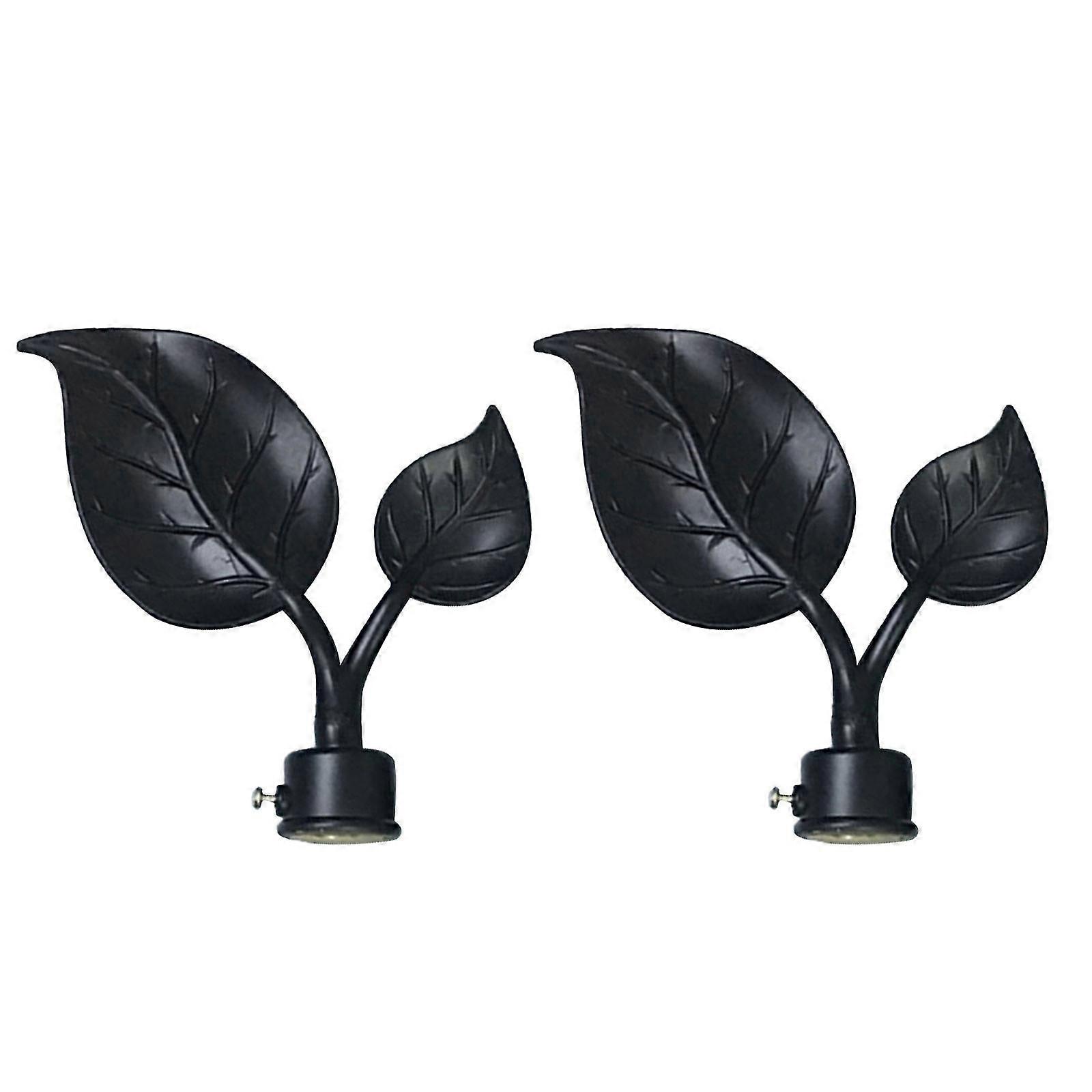 1db függöny rúd finials levél alakú függönyrúd vége Drapéria sín rúd fej sapka