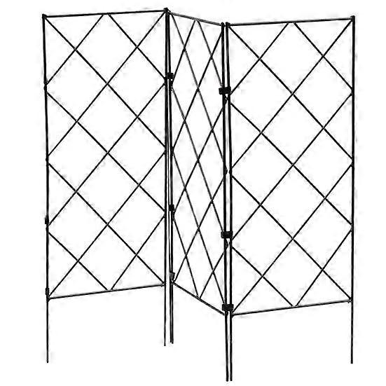 3Pcs Trellises Convenient Easy to Install Iron Foldable Panes Garden Climbing Plant Stands Support Lattices Yard
