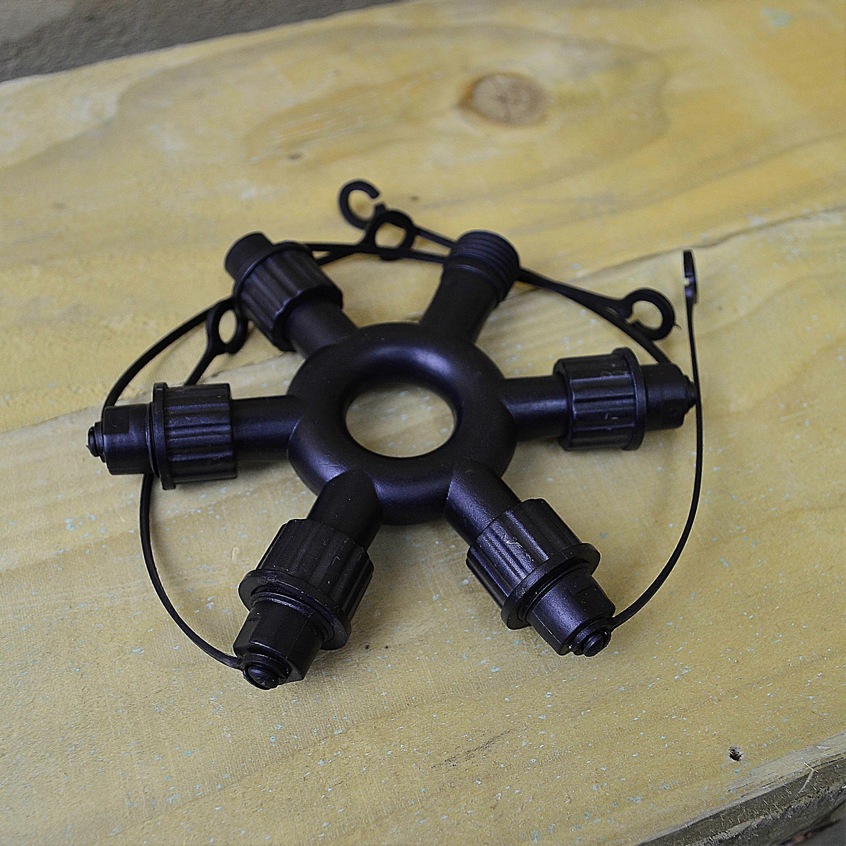 Circle Shape 6 Way Connector For Snowtime Connectable Led Christmas Lights