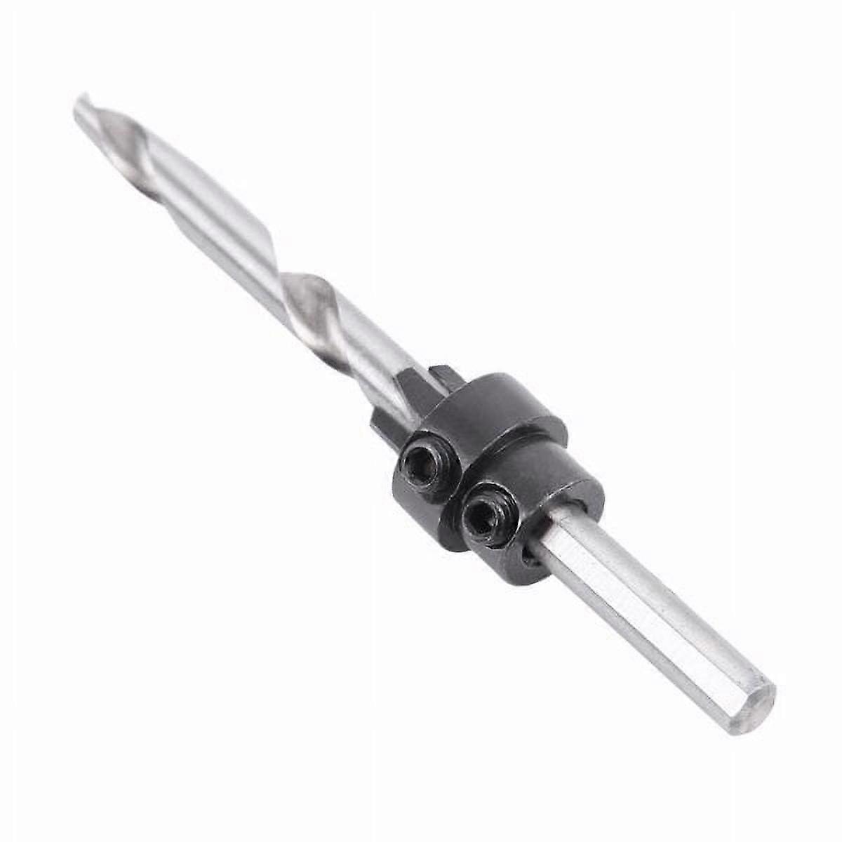 Countersink Drill Bits Set 7PCS Counter Sink Bit for Wood High Speed Steel, Woodworking Carpentry Reamer with 1 Hex Key Wrench and Wooden Box