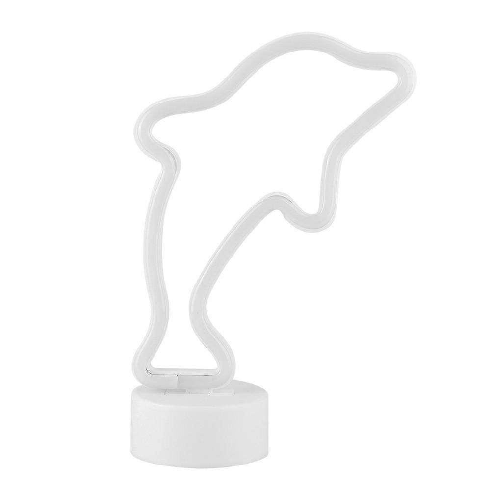 Dolphin Shaped LED Neon Night Light - Small Decorative Room Light for Kids, Soft Glow, Energy Efficient, Colorful Design