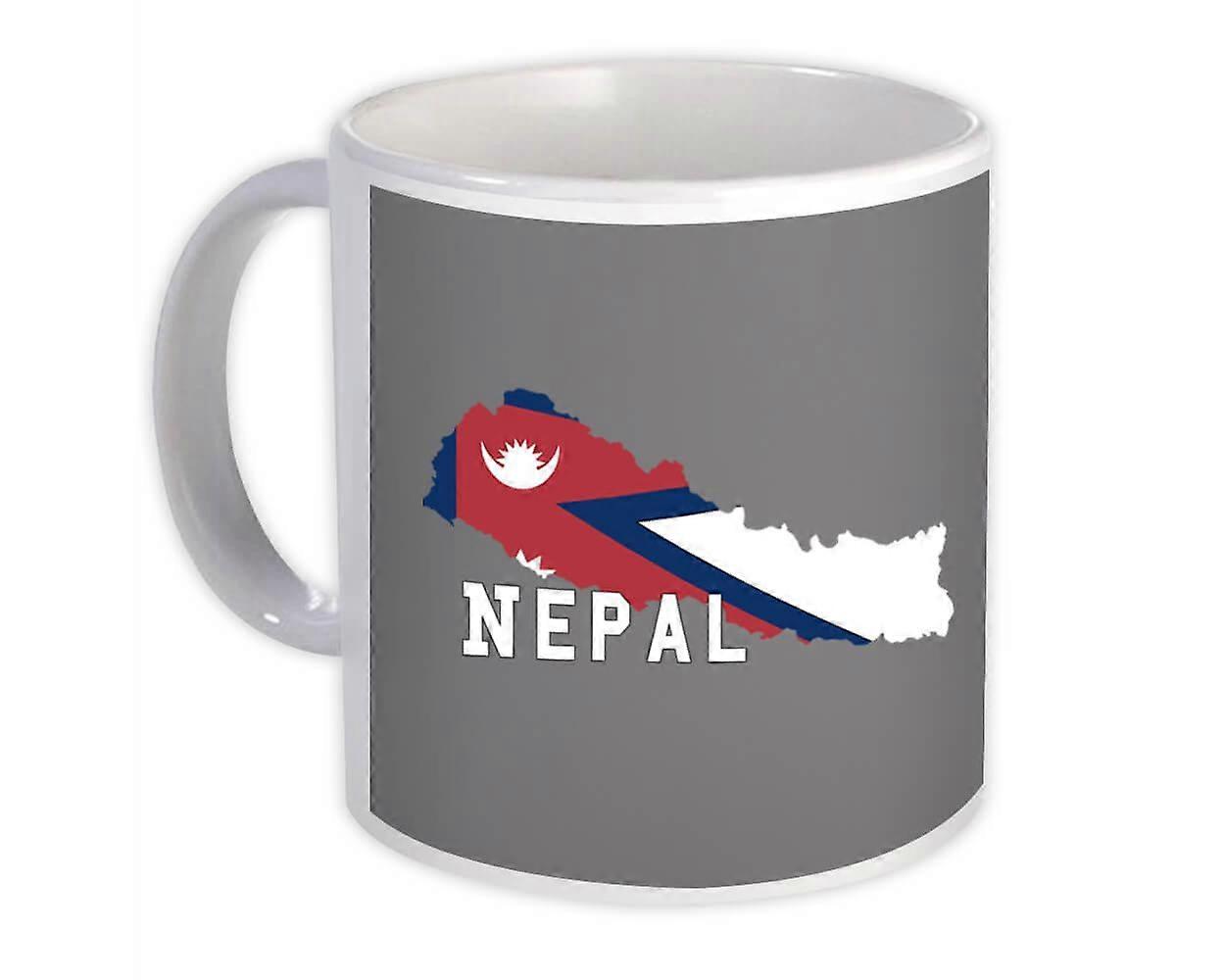 礼品杯:尼泊尔地图国旗国家