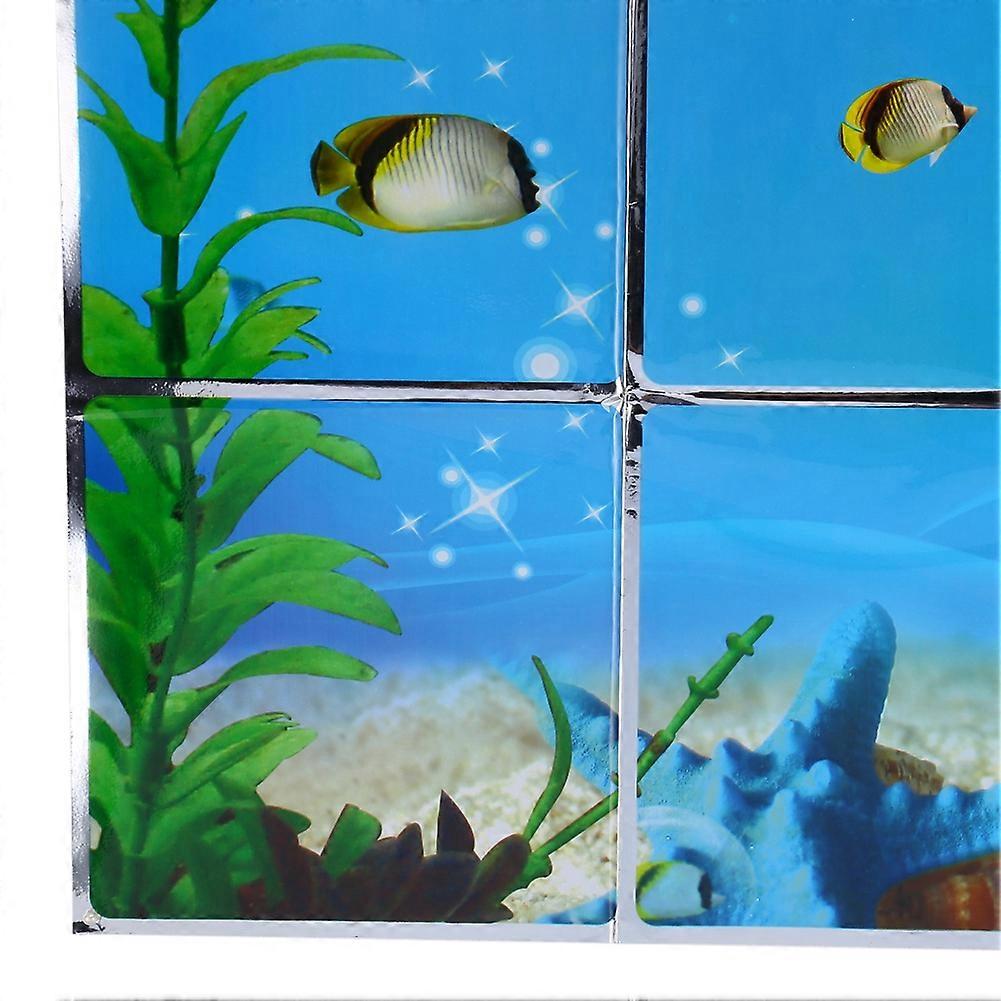 Undersea Fish Kitchen Sticker Oil Proof Waterproof Durable Vinyl Decal Removable For Kitchen Backsplash Ocean Theme