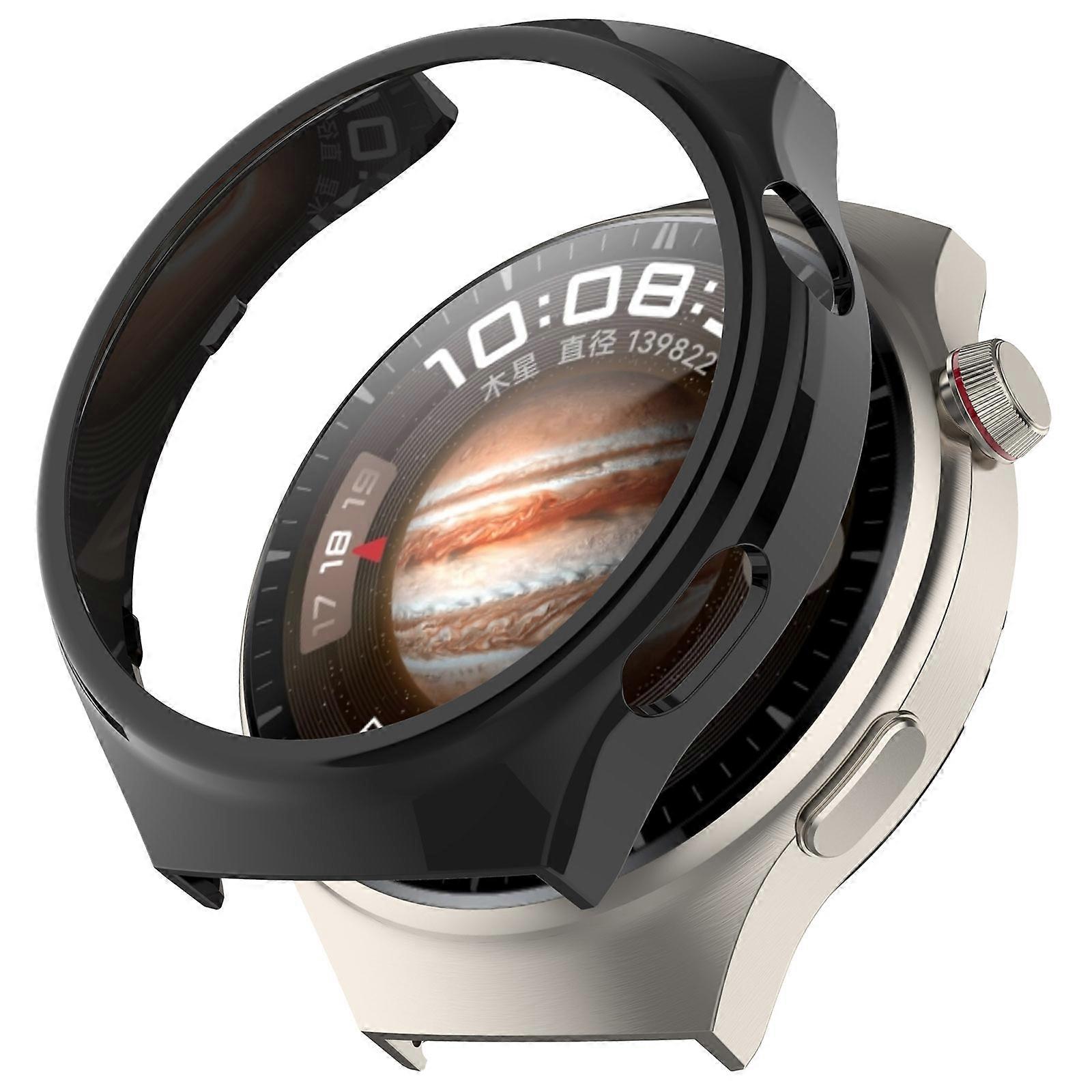 Half Coverage Hollowed Watch Protective Case + Hydrogel Film Set For Huawei Watch 4 Pro