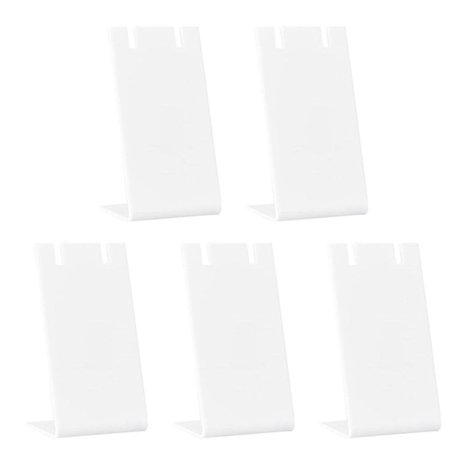 Présentoir de bijoux en acrylique élégant et robuste portable pour boucles d’oreilles et colliers 5 pièces ensemble solution d’affichage à la maison blanc
