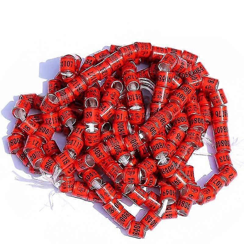 100 عد 8mm سباق الحمام حلقات الدواجن القدم حلقة شرائط لحمامة السمان