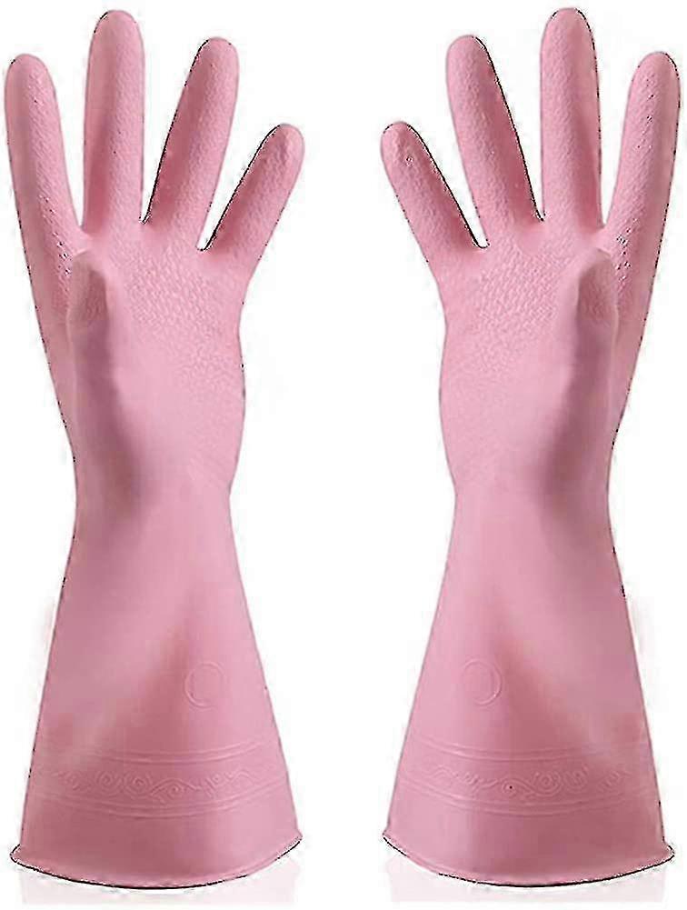 Gants de nettoyage sans latex avec doublure floquée, ensemble de gants de vaisselle de cuisine à manchette longue