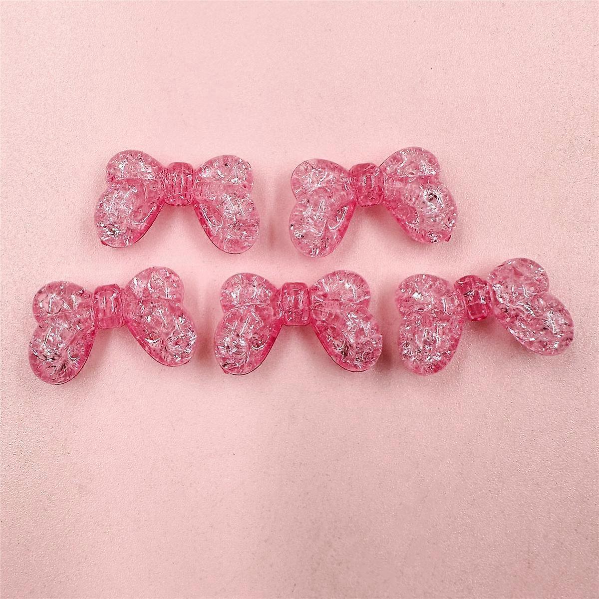 Hanmade 16.5*27mm bead 5Pcs Beads Fashion Handmade Materials Bursting Bow Acrylic