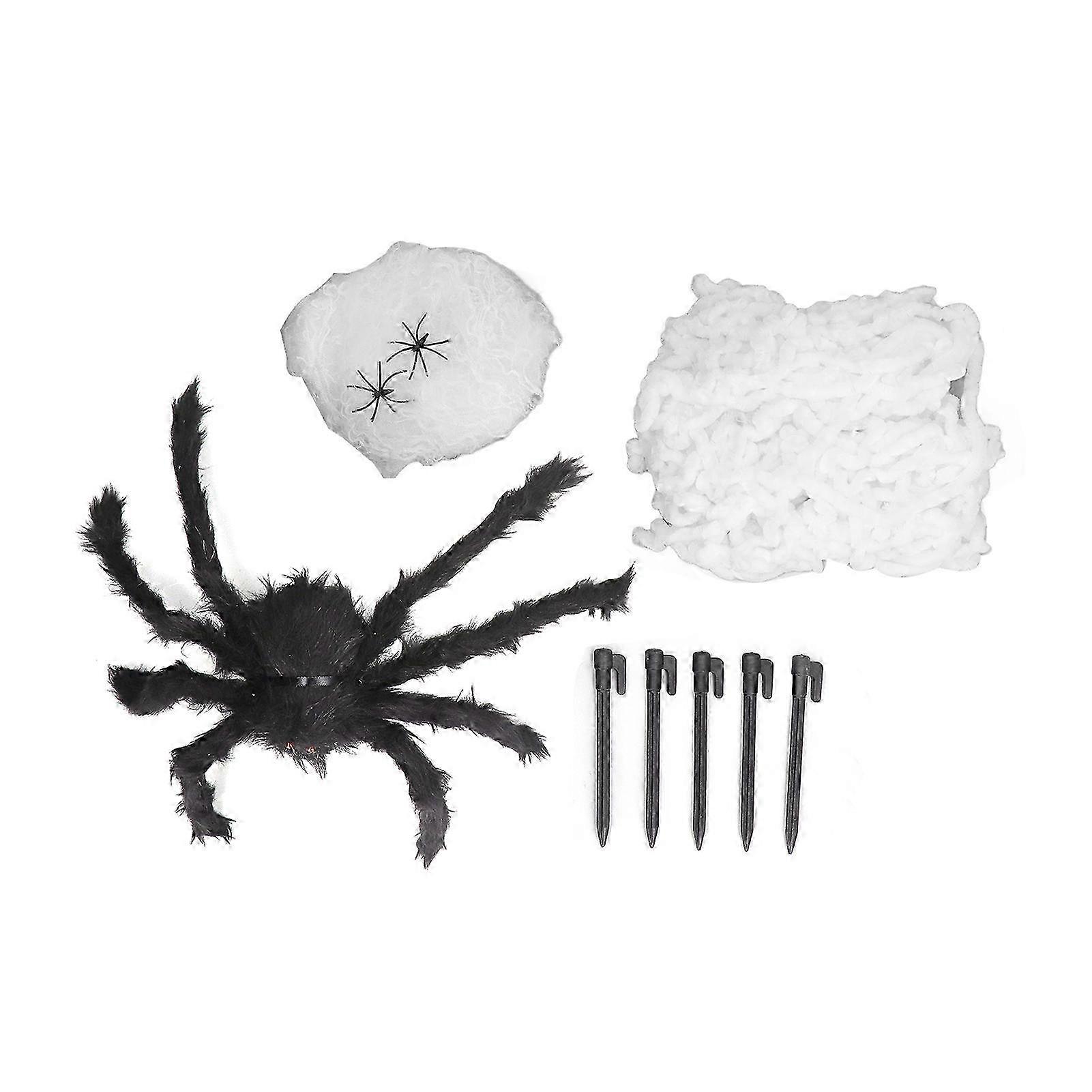 Halloween Spider Web Set Irregular Shape Weather Resistant Elastic Polyester Plastic Halloween Cobweb Decoration