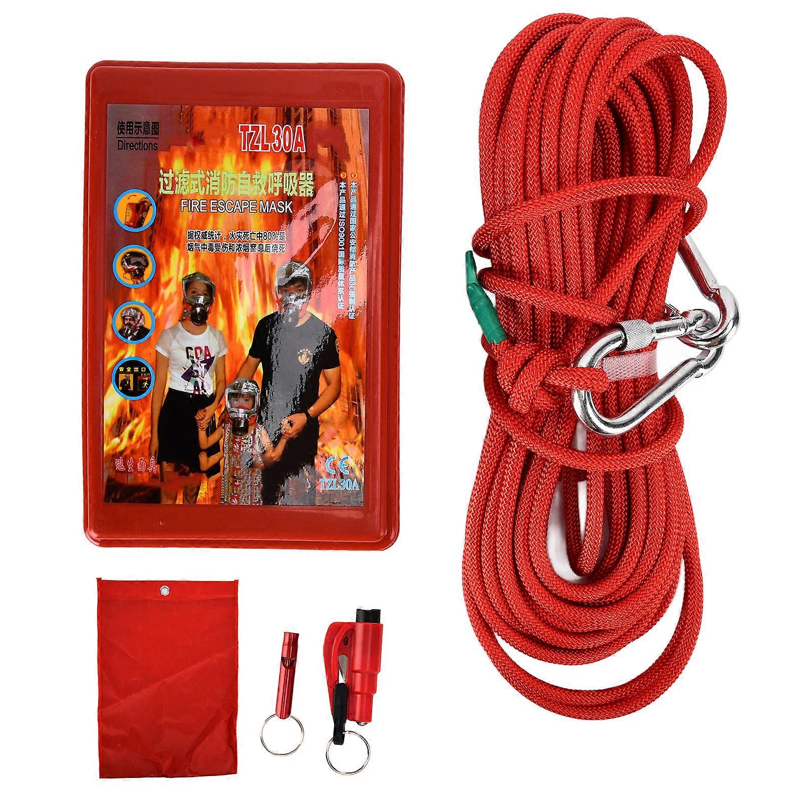 Ultimate Emergency Survival Kit: Σχοινί ασφαλείας, διακόπτης γυαλιού, σφυρίχτρα και δεξαμενή αναπνευστήρα