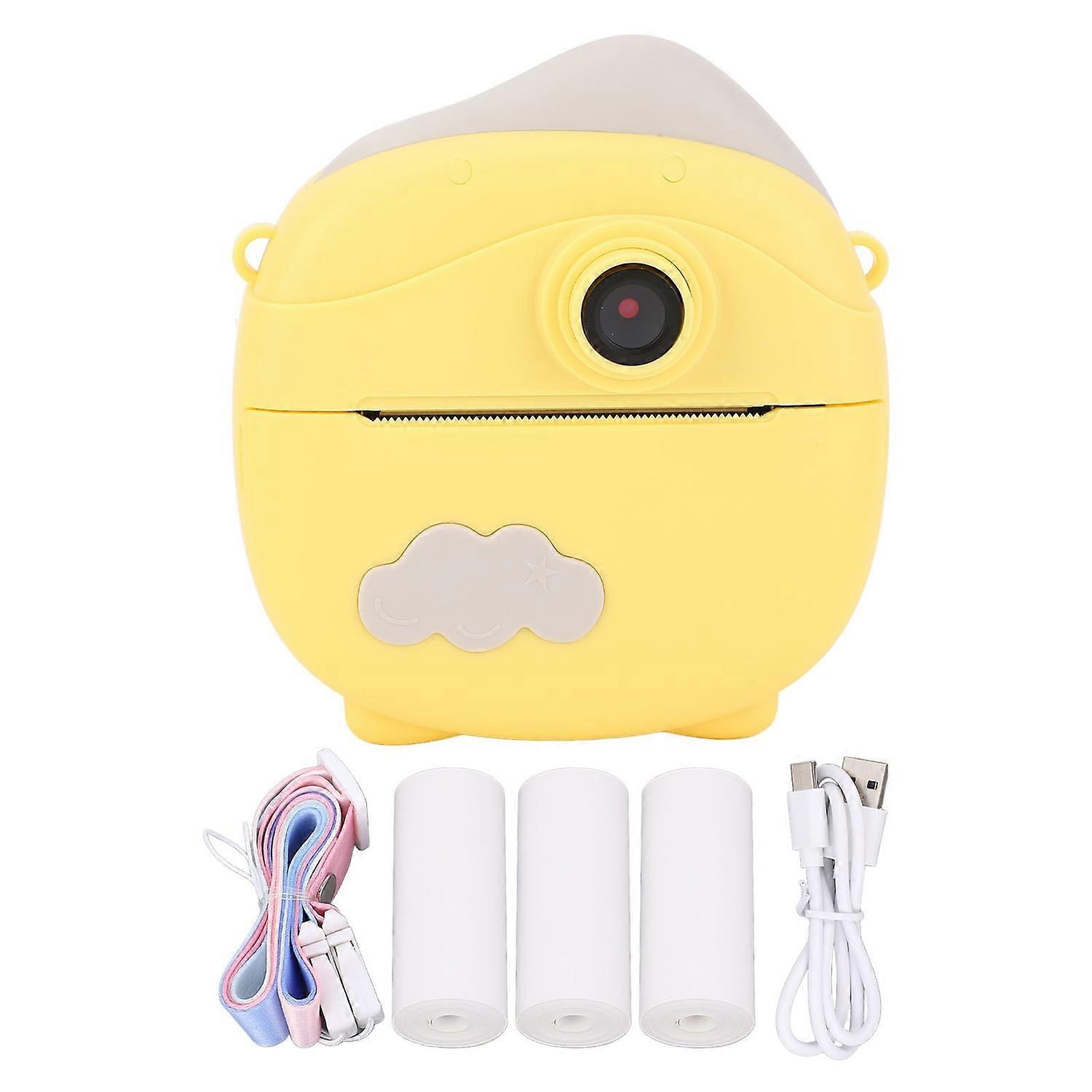 Instant Print Camera Toy 12MP Multiple Zoom 2 Inch HD IPS Screen Thermal Printing Digital Selfie Cam