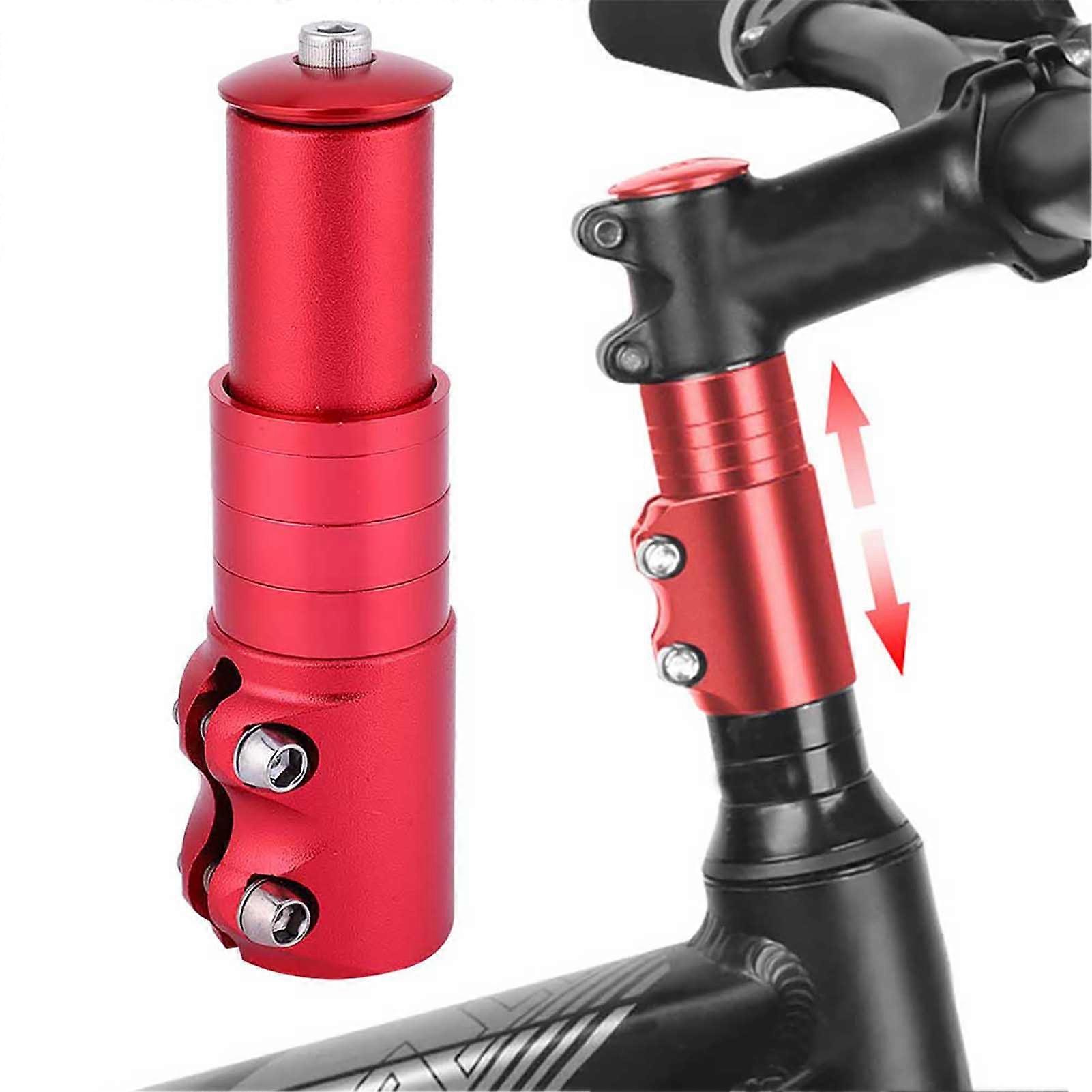 Aluminum Alloy Mountain Bike Bike Stem Extension Handlebar Stem Riser (Red)