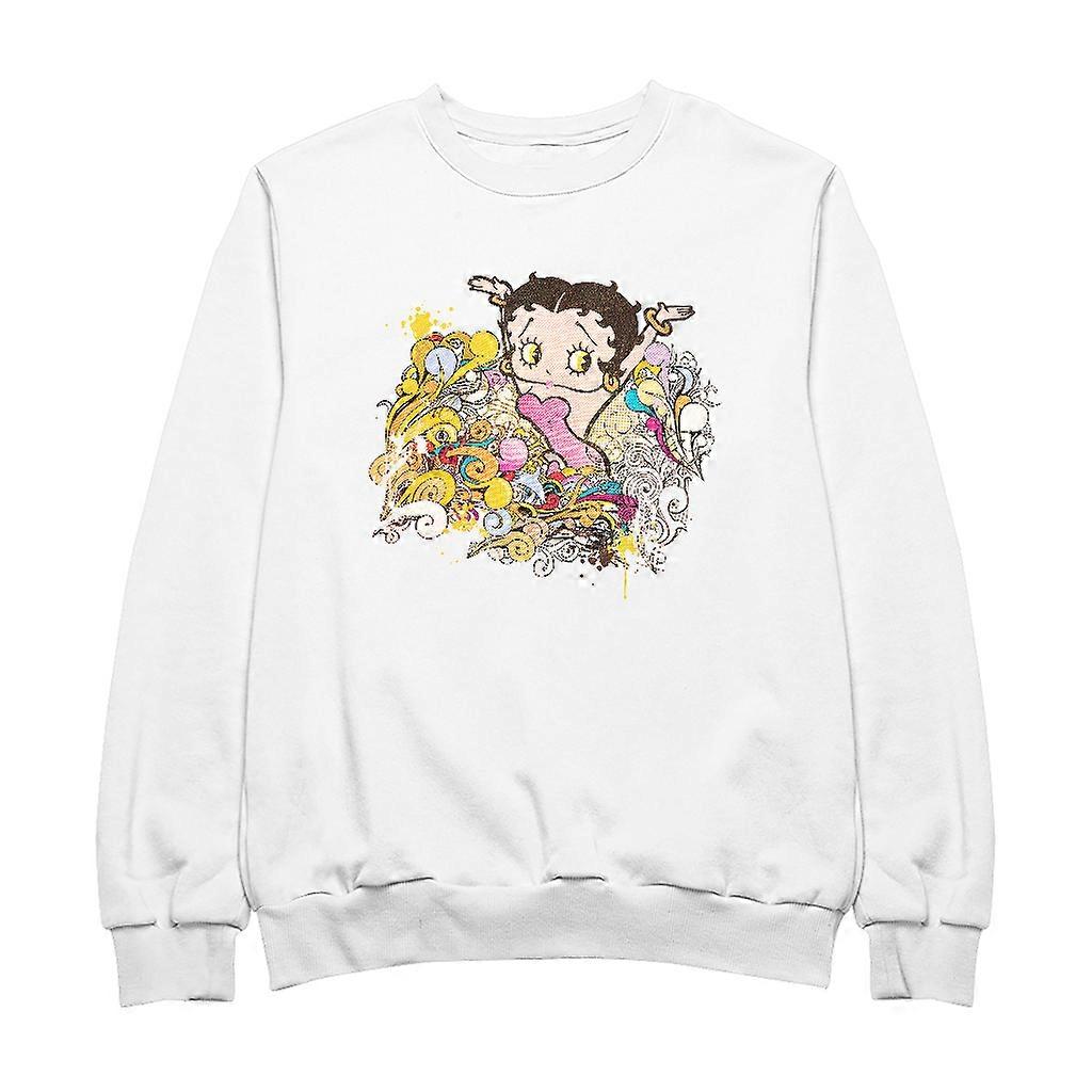 Betty Boop Multicoloured Curly Splash Men's Sweatshirt