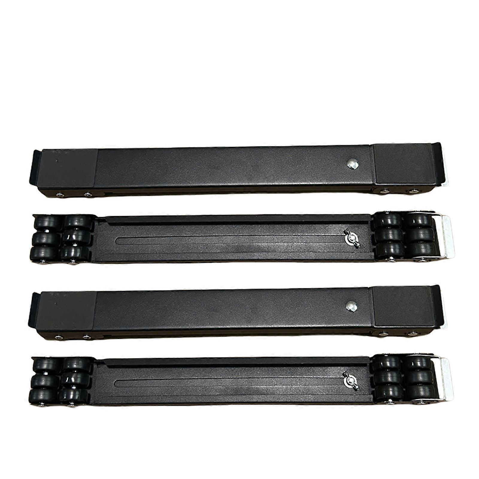 Appliance Moving Rollers Extendable & Adjustable Base Space Saver Rollers 2 set for Simplifying Home Organization  Black