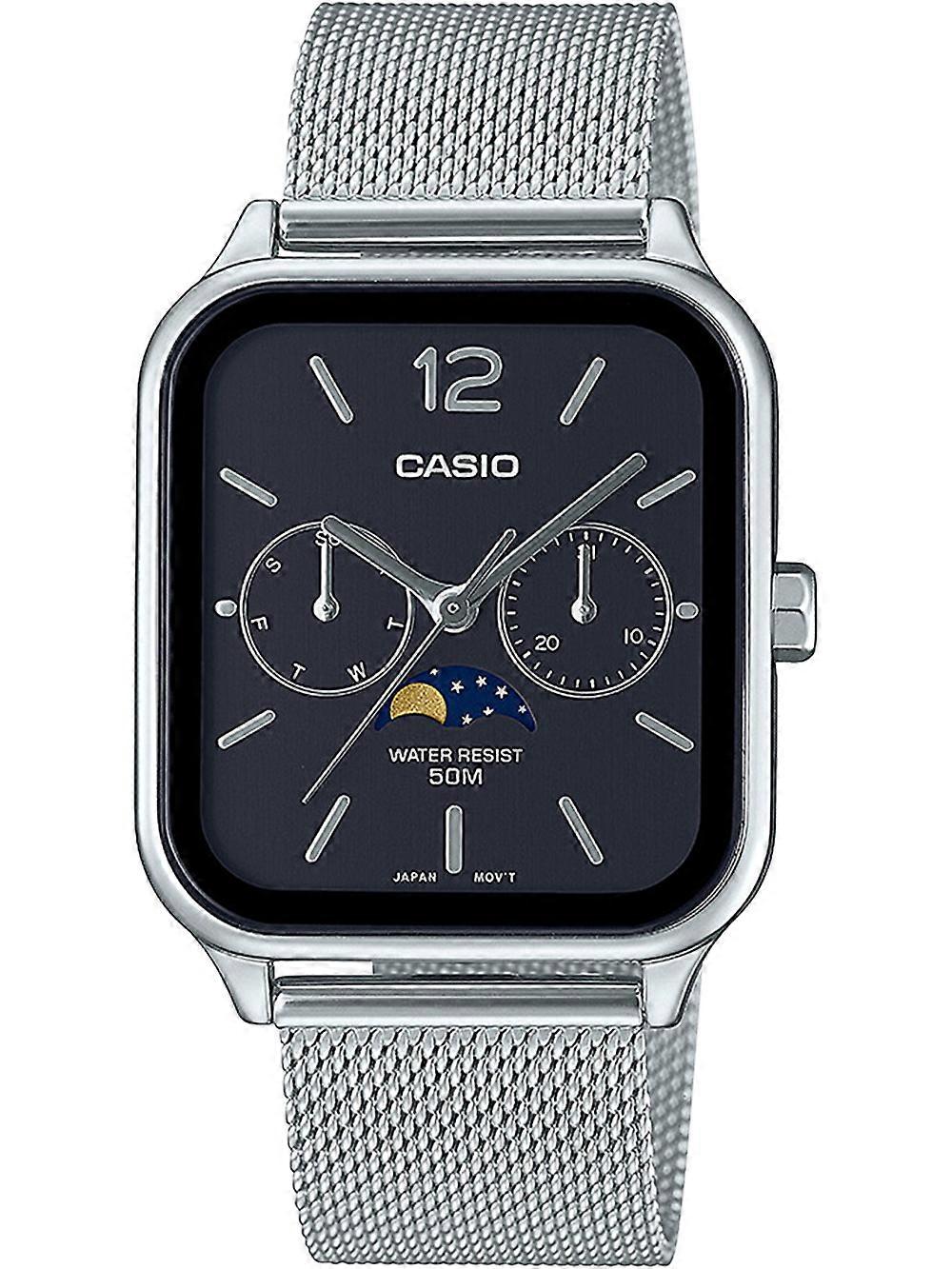 Casio MTP-M305M-1AVER Men's Watch Timeless collection Moon Phase 34mm 5ATM 